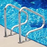 YERT 304 Stainless Steel Pool Hand Rail, Non-Slip 3-Bend Stair Rail view 8