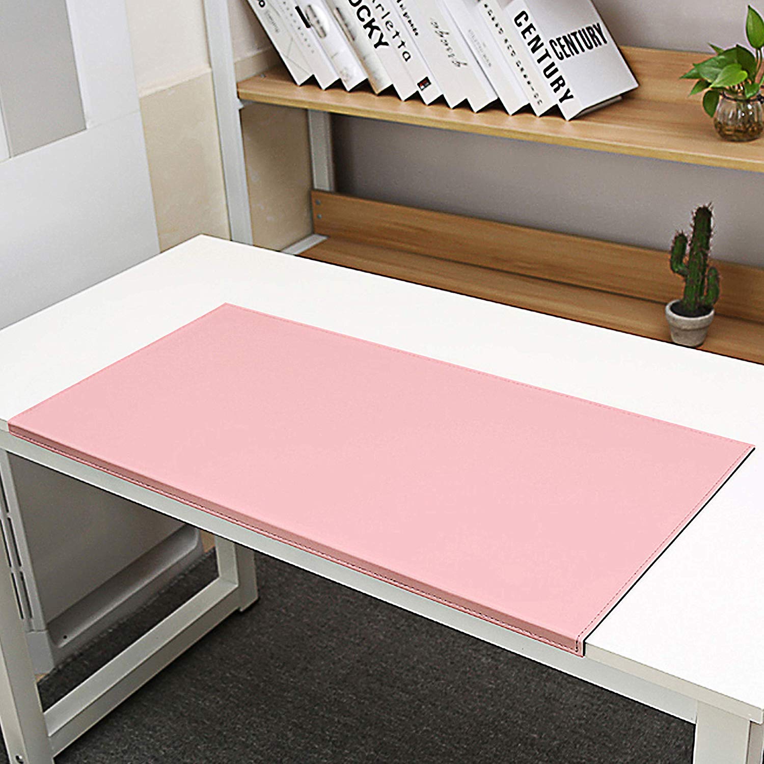 Soft Leather Surface Office Desk Mouse Mat Pad with Full Grip Fixation