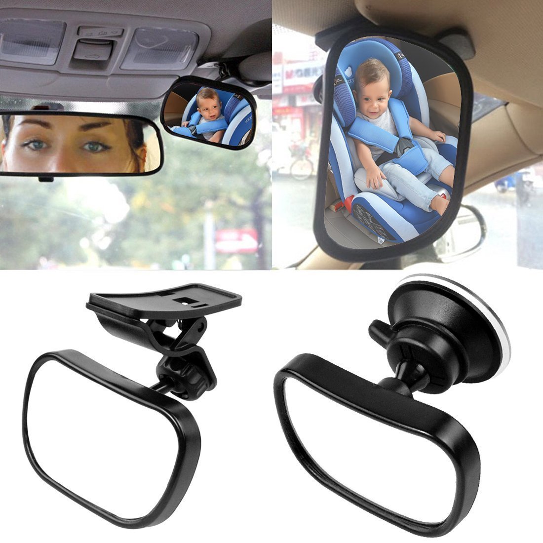 Wommty Car Mirror for Baby, Back Seat Baby Mirror Rear View Baby