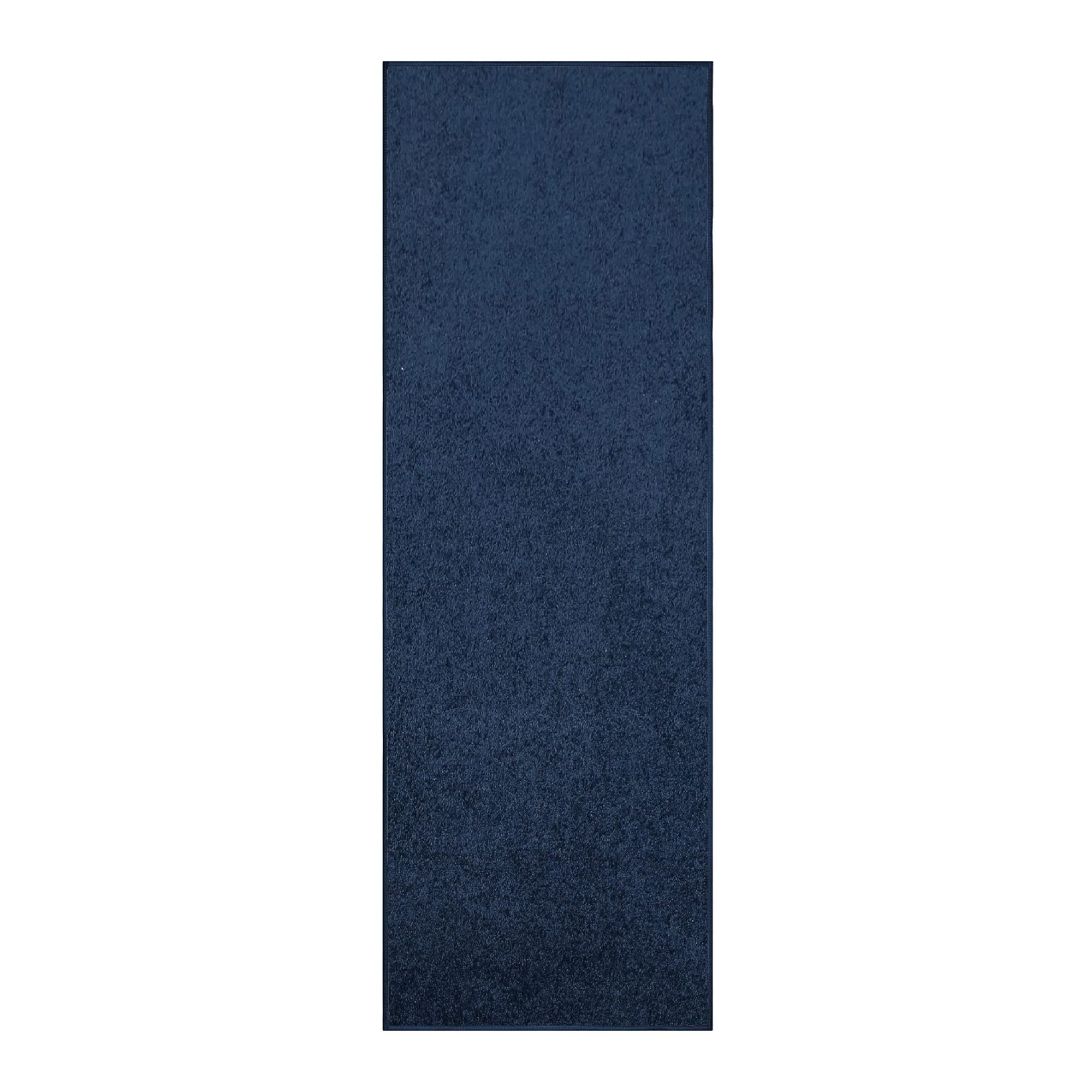 Furnish my Place Modern Plush Solid Color Rug – Navy, 3′ x 28′, Pet and Kids Friendly Rug. Made in USA, Runner, Area Rugs Great for Kids, Pets, Event, Wedding, Living Room