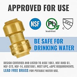 SUNGATOR 1/2 Inch Coupling, Push Pex Fittings 1/2