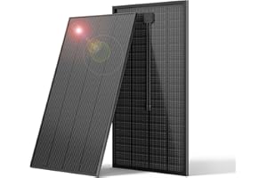 FivstaSola Bifacial 200 Watt Solar Panel, 12V 200W 10BB Monocrystalline Solar Panel Panel High Efficiency Module Monocrystalline Technology Work with Charger for RV Camping Home Boat Marine Off-Grid