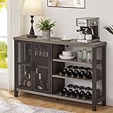 BON AUGURE Industrial Home Bar Cabinet with Wine