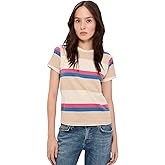 THE GREAT. Women's The Little Tee, Study Hall Stripe, XS