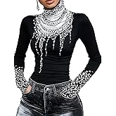 Turtle Necks Tops for Women Slim Fit Long Sleeve Shirts Trendy Outfits