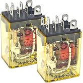 RH2B-UAC110-120V Power Relay (Pack of 2) - 110/120VAC 10A DPDT Plug-in VAC Coil