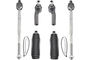 ASTARPRO 6pcs Front Tie Rod Ends Inner and Outer with Boots Compatible with 1998-2010 Volkswagen Beetle Golf Jetta Rabbit