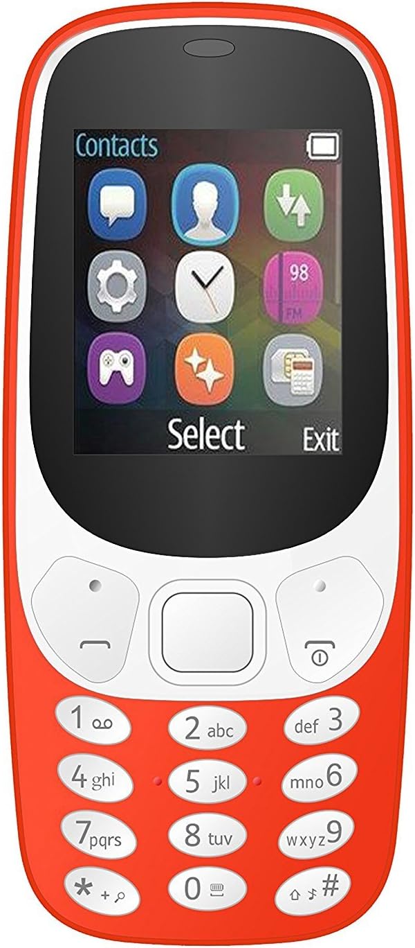 IKALL K3310 Dual Sim Mobile With Money Detector Light, 800 mAh Battery Capacity - Red