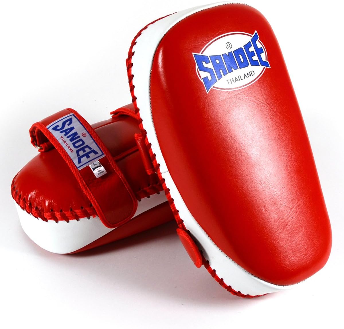 Sandee Curved Thai Leather Kick Pads