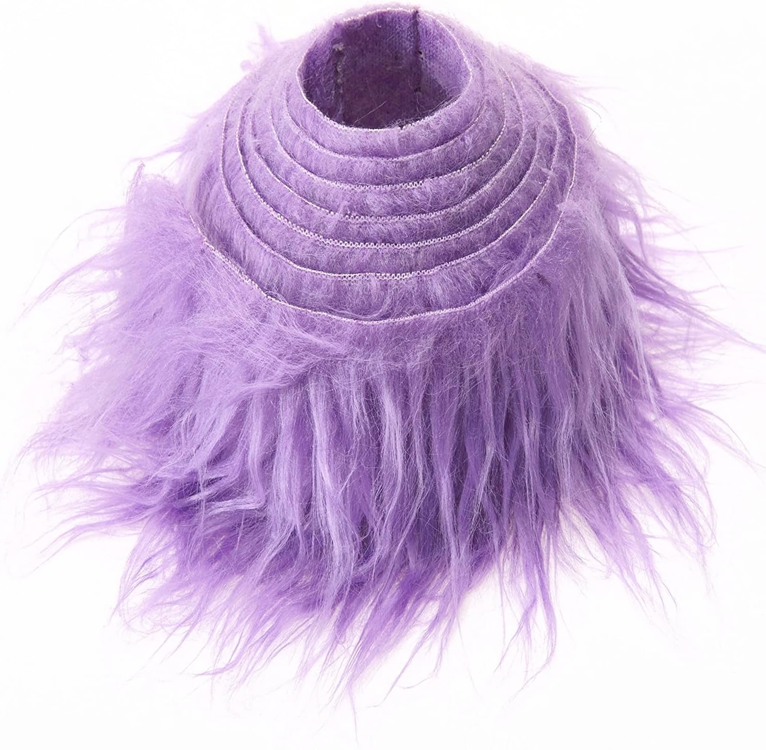 MUSLONG Shaggy Faux Fur Ribbon, Fluffy Fur Patches - Ideal for Crafts, Sewing, Decorating - Plush Trim Fabric Roll, 5 x 150 cm (Purple)