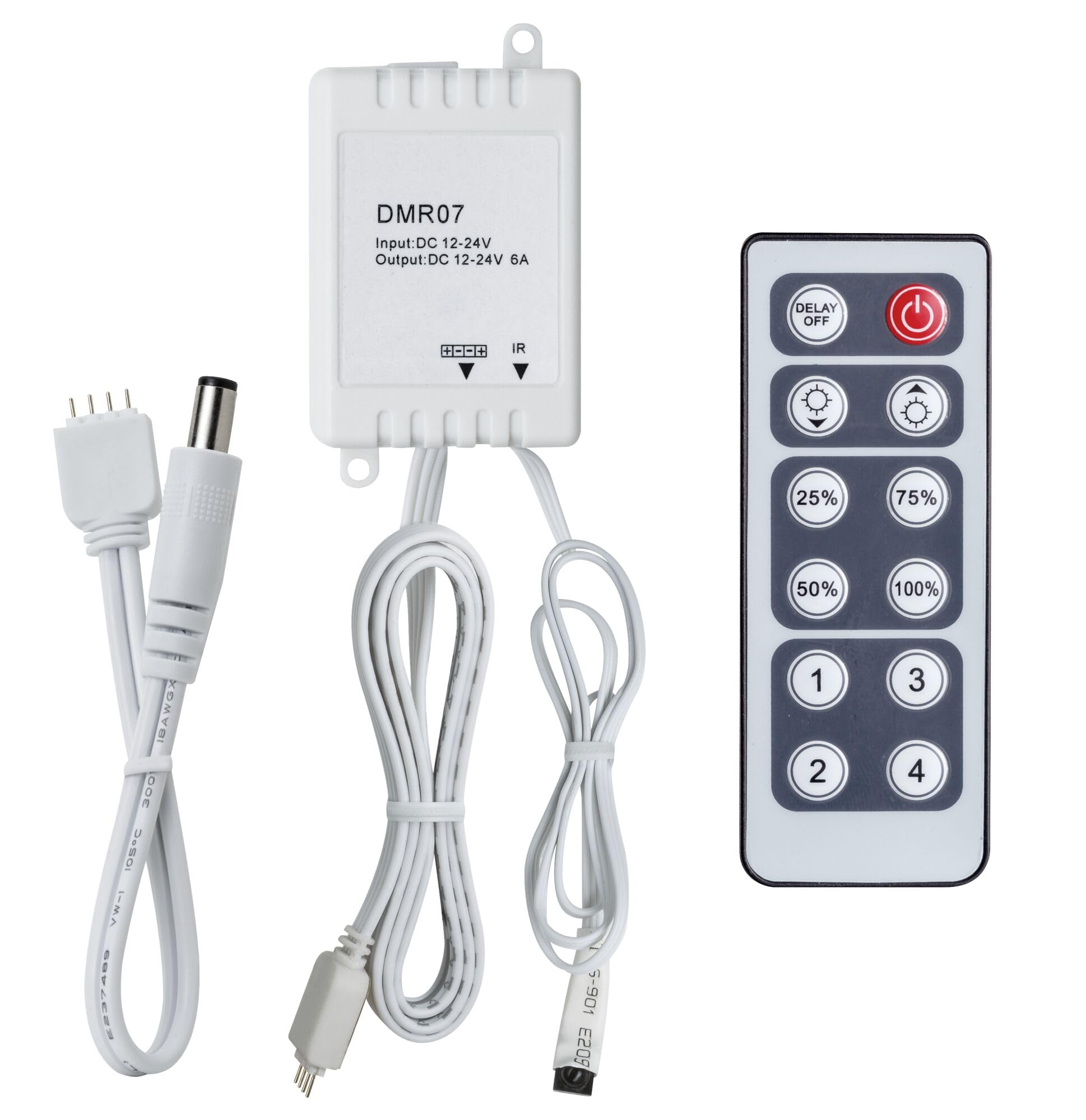 Paulmann 70461 YourLED dim/Switch Controller for LED Strip with IR Remote Control Strip Accessory White max. 60W 12V DC Light Strip Control