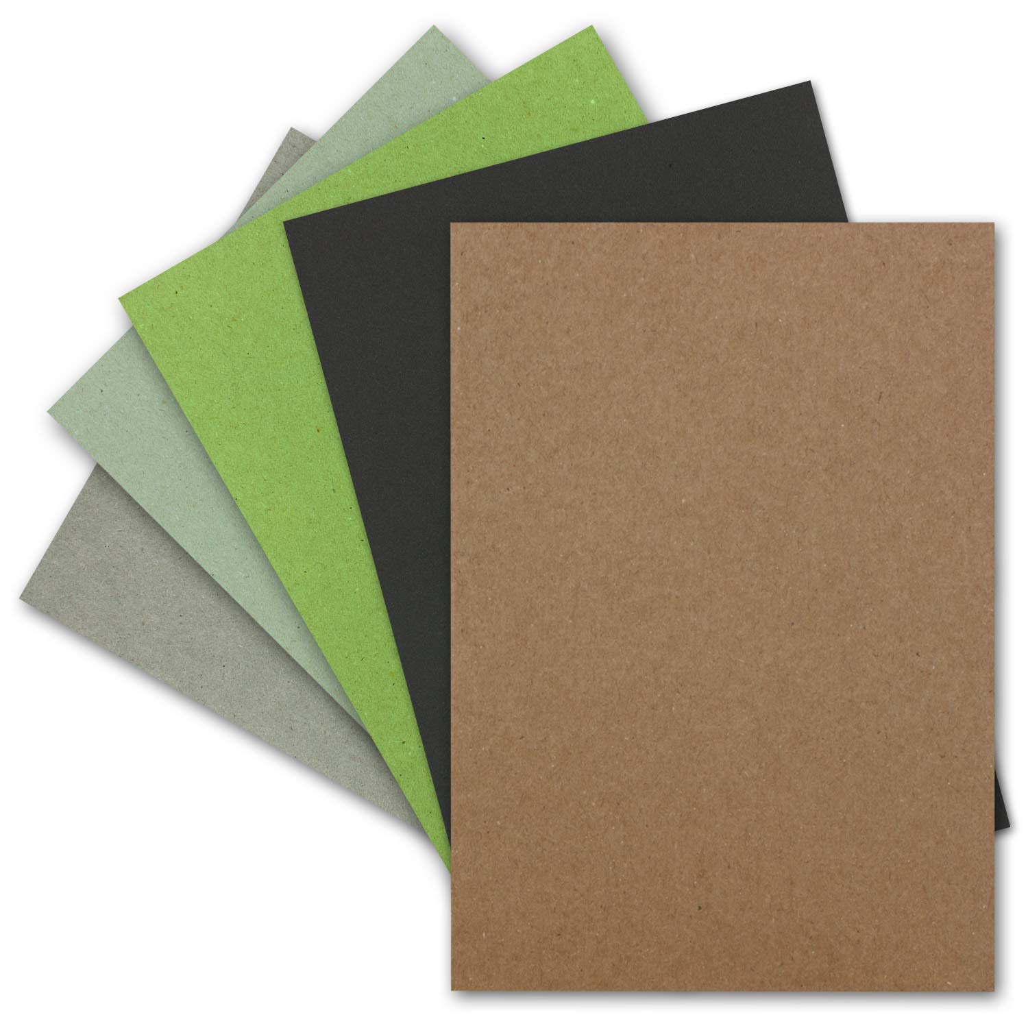 Gustav Neuser Vintage Kraft Paper Mixed Colours A5 240gsm 100% Eco-Friendly Recycled Paper (Pack of 50) — image 1