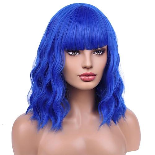 Synthetic Wig Dark Blue Wig Amazon BERON 14 Inches Dark Blue Wig