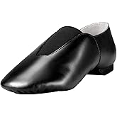 Linodes Leather Jazz Shoe Slip On (Toddler/Little Kid/Big Kid) with Elastic Top Piece