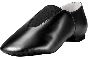 Linodes Leather Jazz Shoe Slip On (Toddler/Little Kid/Big Kid) with Elastic Top Piece