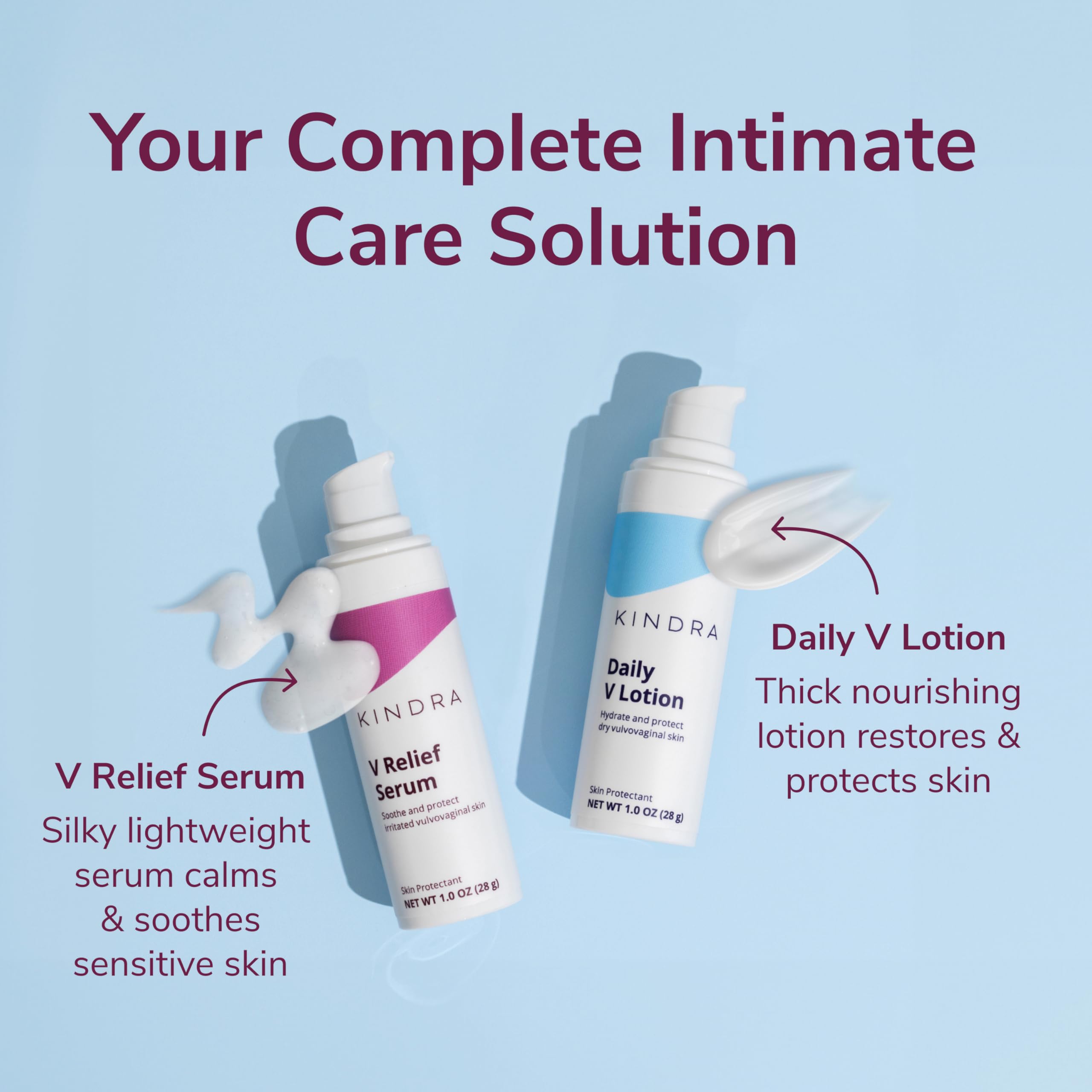 Kindra Daily V Moisturizer Lotion - Vaginal Cream For Vaginal Dryness, Feminine Care, Itch, Discomfort - Hormone Free, Gyn Tested, pH-balanced, Doctor Recommended - 60 Applications