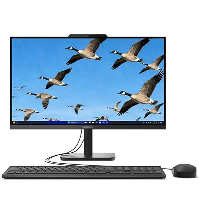 Lenovo 24 IdeaCentre All-in-One Desktop Computer for Home Office, 16GB DDR4 RAM, 512GB PCIe SSD, Intel Processor, Lifetime Office 365 for Web, FHD, WiFi 6, BT 5.2, RJ-45, HDMI, Ebony Black, Win 11H