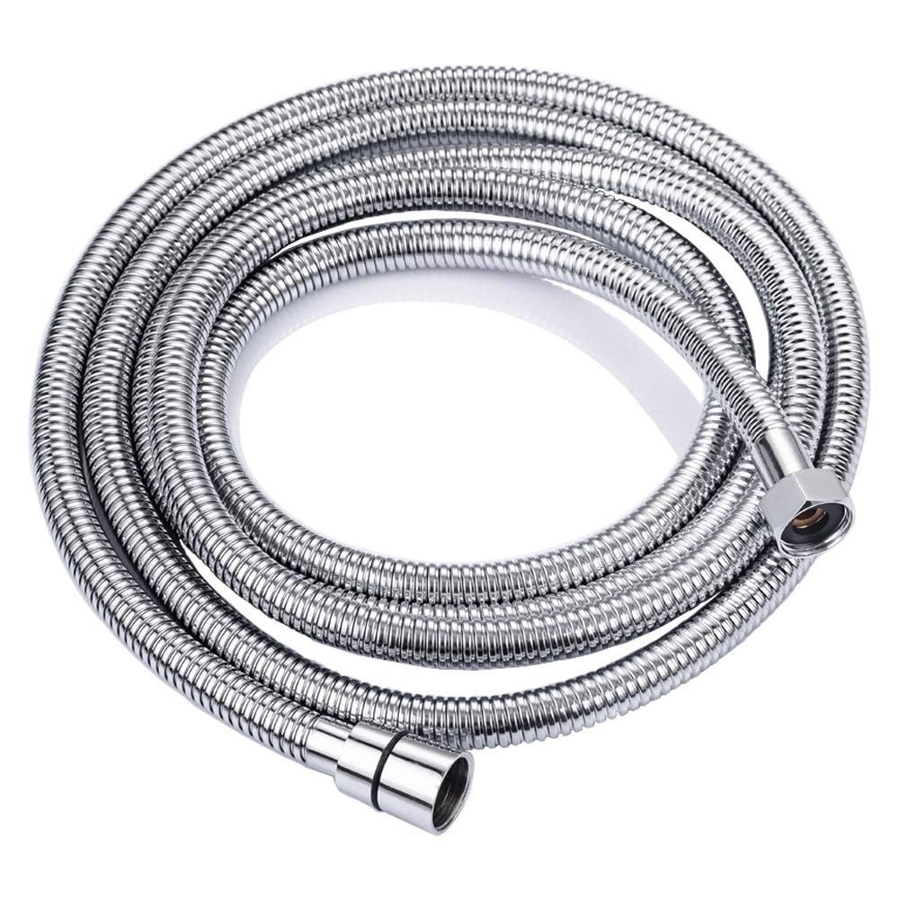 ONECE 3M Shower Hose Stainless Steel Hand Shower Hose Anti-Twist, Flexible Shower Head Hose Universal Hose for Hand Shower & Shower System, Chrome