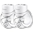 kmaier Wearable Breast Pump, Hands Free Breast Pump, Portable Electric Pump with LED Display, Ultra-Quiet and Pain Free- 4 Modes & 12 Levels, 24mm Flange, 2 PackPack