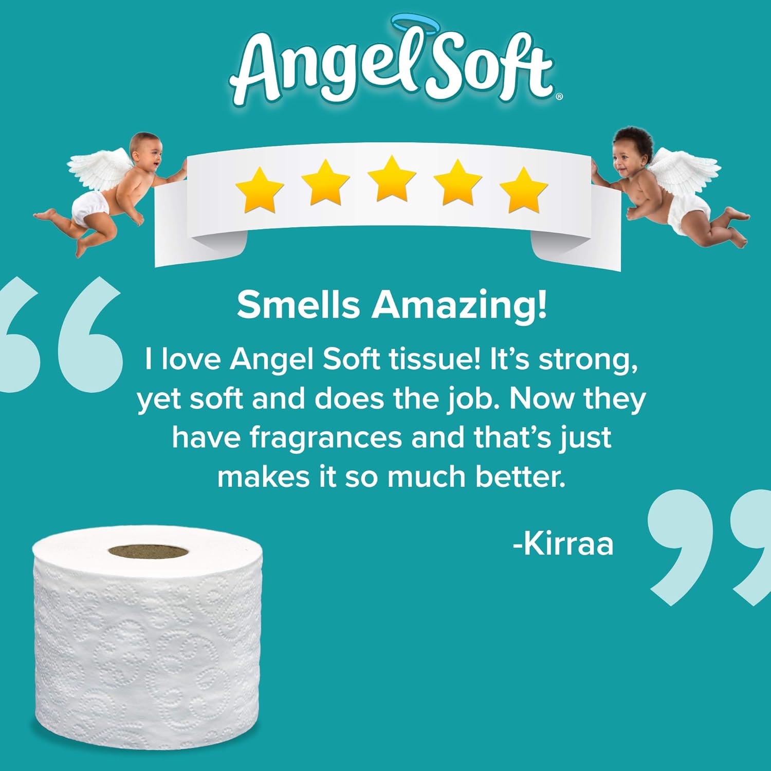 Angel Soft Toilet Paper with Fresh Lavender Scent, 6 Mega Rolls=24 Regular Rolls, 390+ 2-Ply Sheets: Health & Personal Care