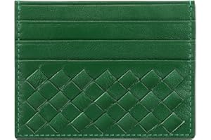 Unaone Slim Minimalist Wallet - Credit Card Holder, Leather Front Pocket Wallet Card Case for Men & Women, Green