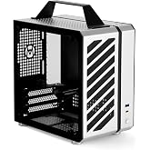 Mechanic Master C24 Mini ITX PC Case with Handle Silver | Supports 135mm CPU Air Cooler, SFX Power Supply, 245mm GPU &amp; ITX Motherboard; Ideal for Dorm &amp; Portable Office PC Build