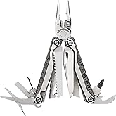 LEATHERMAN Charge Plus TTI 19-in-1 Multi-Tool, EDC and Auto, Stainless | Titanium Handles, S30V &amp; 420HC Blades, Replaceable Wire &amp; Hard-Wire Cutters, Outside-Accessible