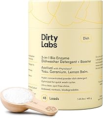Dirty Labs | Dishwasher Detergent and Booster | Aestival Scent | 48 Loads (1 lb) | Ultra Clean, Spot Free, Quick Wash Optimiz