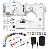 SEDNEE Sewing Machine for Beginners, 16 Built-In Stitches, Small Sewing Machine with Accessory Kit, 2-Speed, Foot Pedal, Storage Drawer, Portable Tabletop Full-Feature Design for Home DIY (Blue)