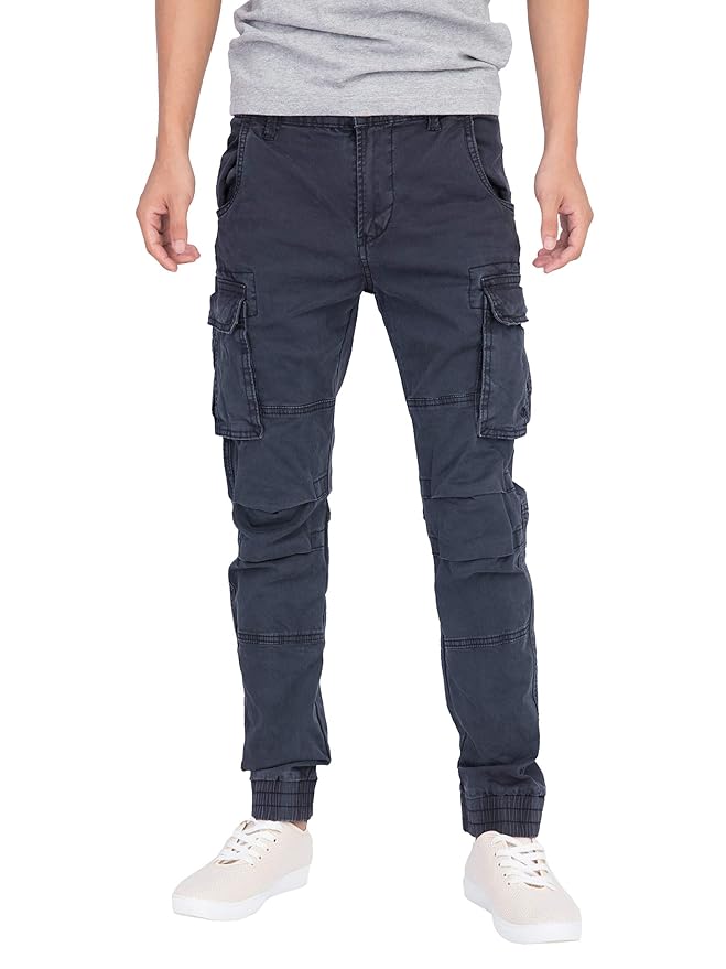 cuffed cargo trousers