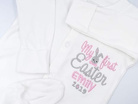 my first easter sleepsuit