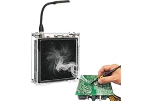 BANRIA Soldering Practice Kit, DIY Solder Fume Extractor Soldering Project Kit, Solder Smoke Absorber Kit with LED Light & Filters, Solder Smoke Remover Absorber DIY Working Fan for Soldering Station