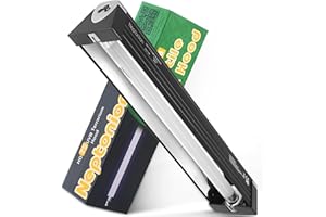NEPTONION T5 HO UVB Reptile Light Hood, 8W Reptile Terrarium Hood with UVB 10.0 Fluorescent Lamp Tube, Suitable for Desert Reptiles(8W,12.5 Inches)
