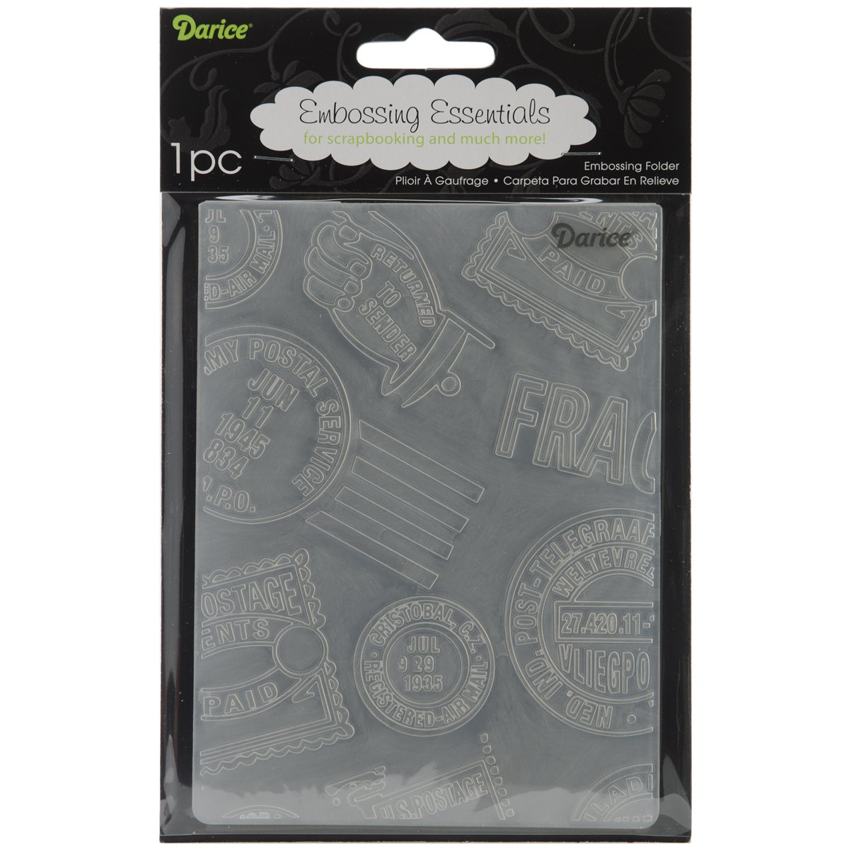 Darice 1218-27 10.8 x 14.6 cm Travel Embossing Template