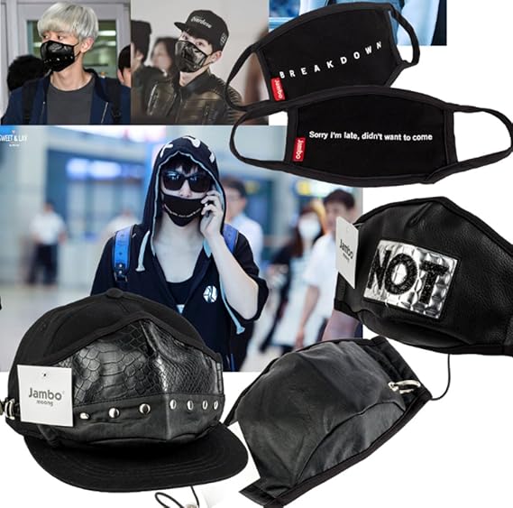 Amazon Co Jp ブラックマスク セレブスタイルマスク 立体マスク 韓国 アイドル グッズ Black Korea Mask Fashion Mask Kstar Goods 服 ファッション小物