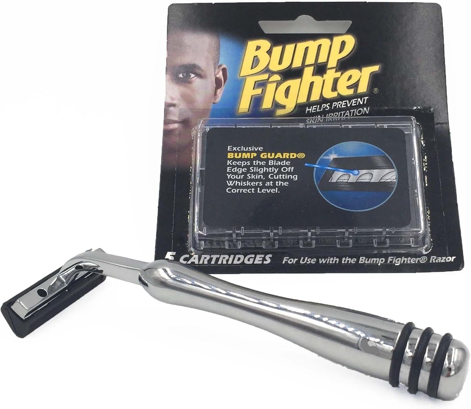 Heavyweight Allmetal Bump Fighter Compatible Razor with Rubber Grips