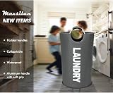 Maxsilan 90L Large Laundry Basket Freestanding Collapsible Hamper Dark Grey view 2