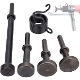 Smoothing Air Hammer Bits Set, Air Hammer Attachments Metalworking Chisels | 5Pcs Air Chisel Bits, Flat Smoothing Air Hammer Tool Kit Extended Length Pneumatic Hammer Bit with Spring