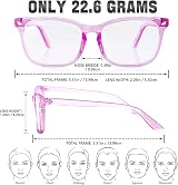 COOLOO Blue Light Blocking Glasses Anti Glare TR90 Frame Gaming Computer Glasses view 3