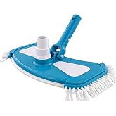 U.S. Pool Supply 12" Deluxe Weighted Butterfly Pool Vacuum Head, Side Brush | Side Brushes, Swivel Hose Connection, Pole Handle, Clean Debris Above Ground, In-Ground Swimming Pools, Spas Vinyl Liner Safe