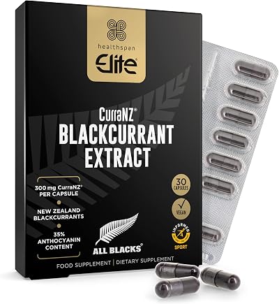 Healthspan Elite CurraNZ Blackcurrant Extract 300mg 1 Month Vegan Informed Sport