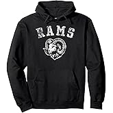 Rams Mascot for Elementary, Middle, and High Schools Aged Pullover Hoodie