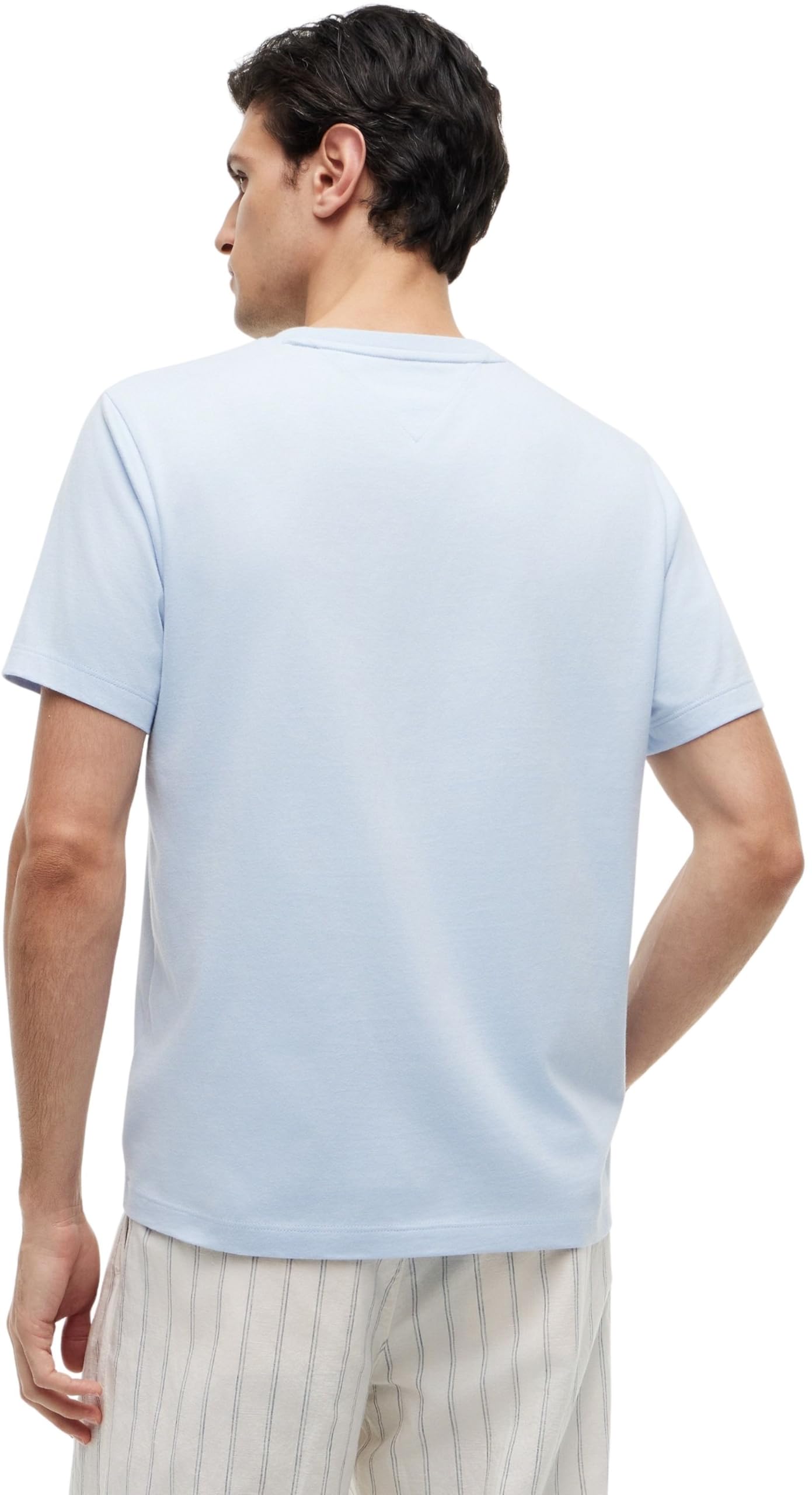 Tommy Hilfiger Herren T-Shirt Kurzarm Seasonal Solid Tee mit Rundhalsausschnitt, Blau (Sky Blue), L 2