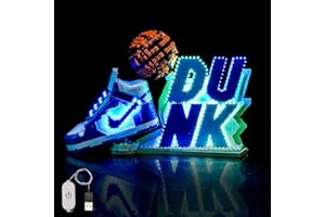 BrickBling LED Light Compatible with Lego Nike Dunk, Creative Lighting Compatible with Lego 43008 - Excluding Bricks (Touch-Sensitive Switch with dimming Function)