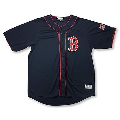 Maillot De Baseball Boston Red Sox Homme - Dynasty, Bleu/rouge, Taille L, Floqué David Ortiz
