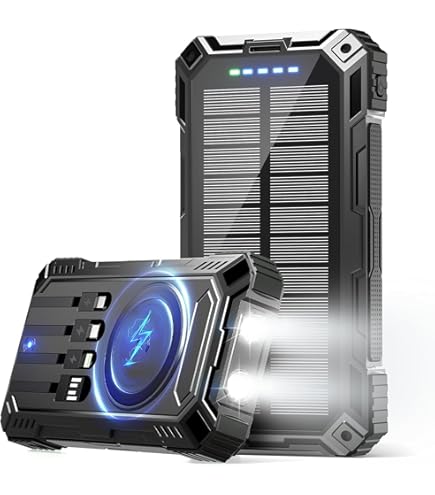 Amazon.com: MOSKIZ Solar Charger Power Bank, 40000mAh Wireless