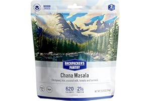 Backpacker's Pantry Chana Masala - Freeze Dried Backpacking & Camping Food - Emergency Food - 21 Grams of Protein, Vegan, Gluten-Free - 1 Count