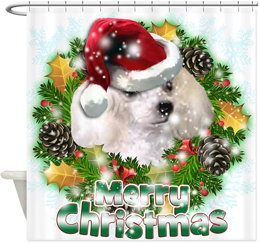 Amazon Com Cafepress Merry Christmas Poodle Png Decorative Fabric