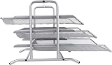 EasyPAG 3 Tier A4 Mesh In Tray Desk Tidy File Holder Silver view 3