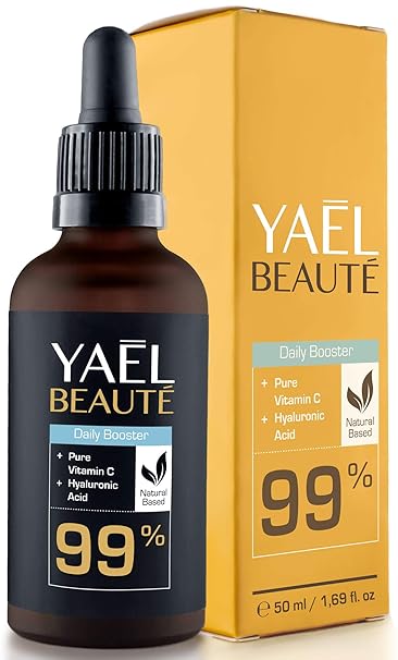 Der SIEGER 2019*: 99% Natürliches Vitamin C & Hyaluron Serum ? Dermaroller geeignet ? Anti-Age & Anti-Falten ? Hochdosiert ? 